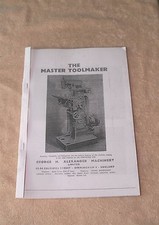Alexander 'Master Toolmaker' Milling Machine Manual