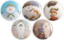 5 x The Snowman BUTTON PIN