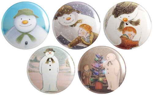 The snowman button pin - 5,