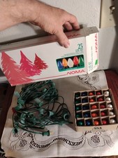 Vtg NOS 1989 Noma Christmas Lights 25-Light Outdoor Set C7 Bulbs 25'ft. Works