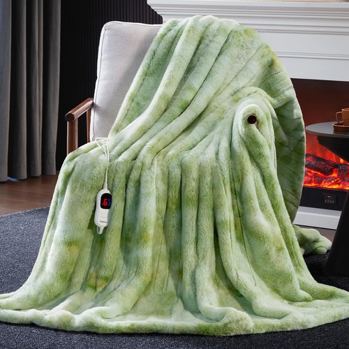Heated blanket soft - soft, faux