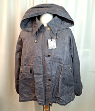 ZARA Waxed Coat Jacket Parka