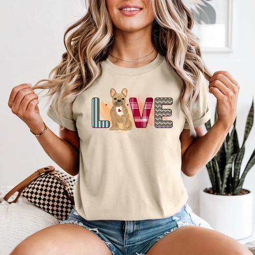 Love french bulldog womens - love,