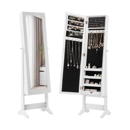Mirrored jewelry armoire with - mirrored,