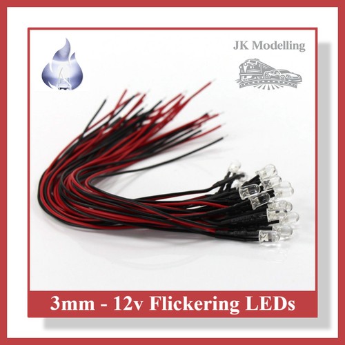 Flickering 3mm pre - pre-wired, led