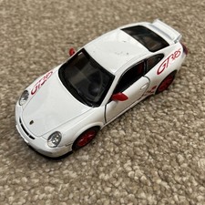 Kinsmart - Porsche 911 GT3 RS 997 White Pullback Toy Car - Diecast - 1:36 Scale