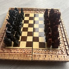 Hand Carved Wooden Chess Set