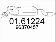 REAR MUFFLER FITS: CHEVROLET