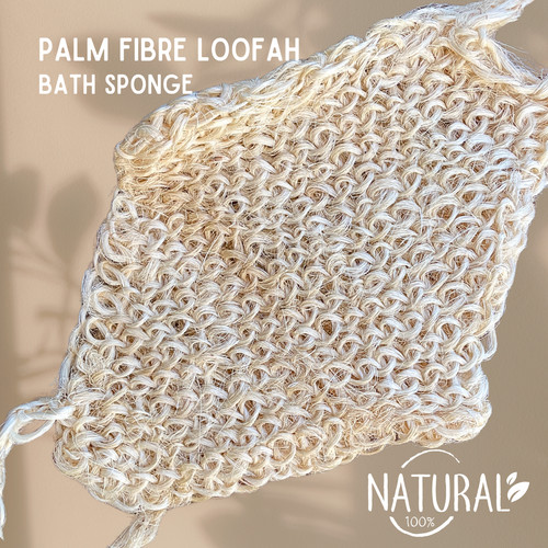 Natural palm fibre loofah - natural,