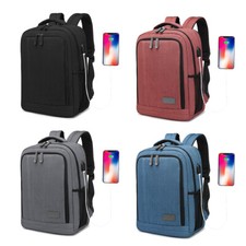 🔥Rucksack Medium Shoulder Bag Travel A4 Backpack USB Port Waterproof School Bag