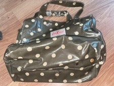 Cath Kidston Womens 30x20cm Green Spotted Two Handled Tote Handbag (EX COND)