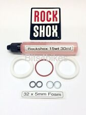 Rockshox Revelation Service Kit 32mm 15wt Oil Foam Rings Crush Washers Syringe