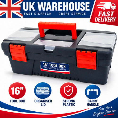 12in plastic tool storage box - 12in,