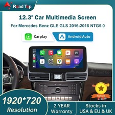 12.3" Wireless CarPlay Touch Screen Ultra-thin For Benz GLE GLS 2016-2018 NTG5.0