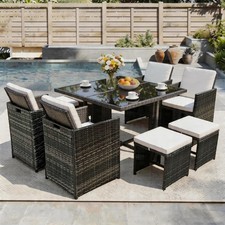 Rattan garden furniture - garden, cube