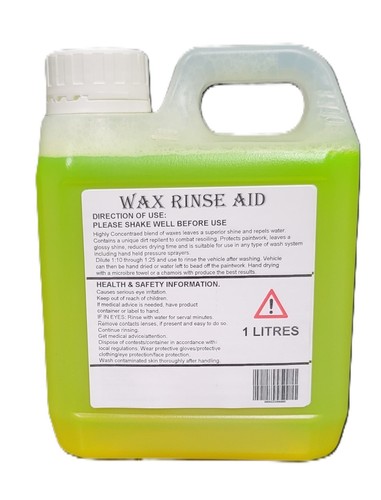 Car valeting product - valeting, rinse
