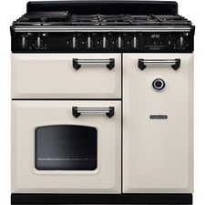 Rangemaster CL90DFPPCR/CM1 Classic 90cm Dual Fuel Range Cooker 5 Burners Cream