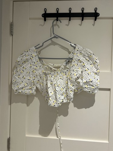 Zara white yellow black polka - white,