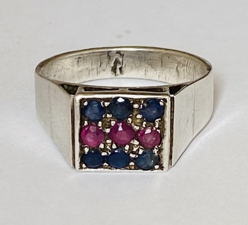 Vintage sterling silver square - silver,