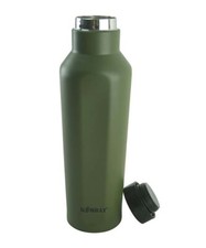 Kombat UK Stainless Steel Military Water Bottle / Flask 500ml Green Insulated