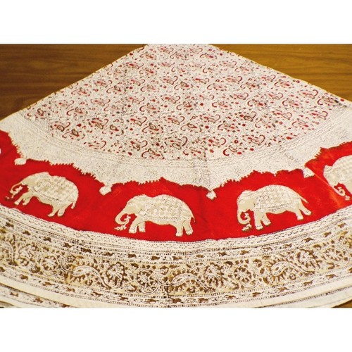 Vtg kalamkari round table - 60,