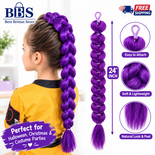 Rumi hair long purple braid - hair,