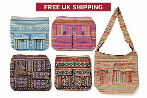 Hippie chic festival zip bag - hippie,
