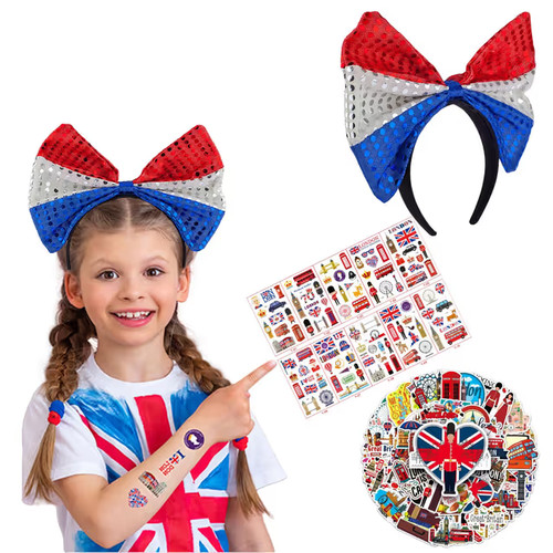 Union jack bow headband 115 - union,
