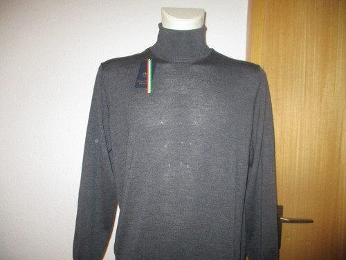 Mens grey roll neck jumper - grey,