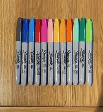 Sharpie 12 pen set colour fine tip markers never used all tested and working