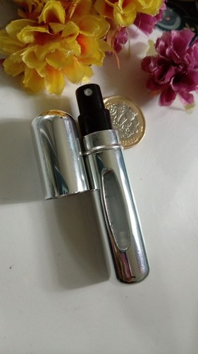 Silver metal refillable travel - metal,