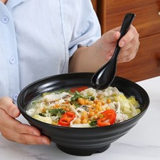 Ring Stripes Ramen Bowl Pure Black Noodle Bowl Fruit Salad Bowl Restaurant