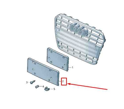 Audi front license - front,