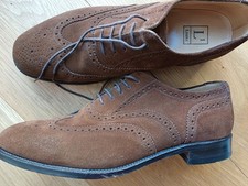 Loake brown suede brogue style - suede,
