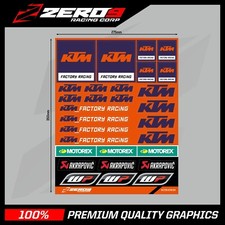 KTM STICKERS, MOTOCROSS STICKERS, STICKER SHEET, MX STICKERS SX SXF #ZTSS-KTM-04