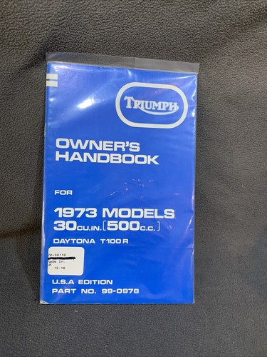Triumph owners handbook - triumph,