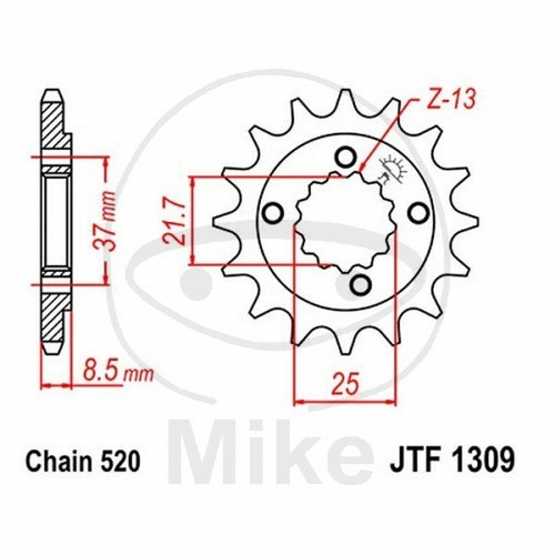 Sprocket teeth pitch 520 - sprocket, 13