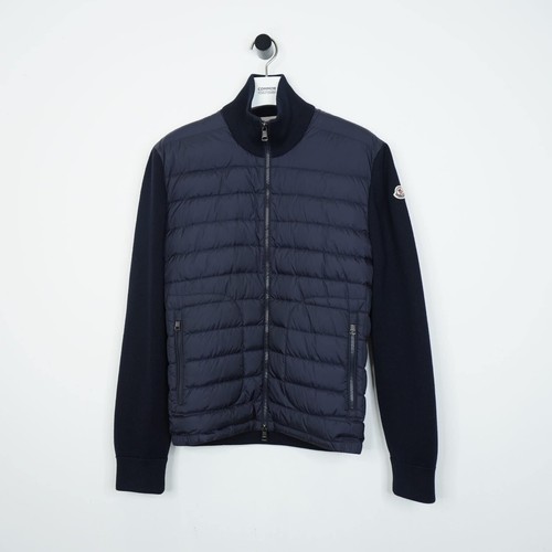 Moncler navy tricot nylon down - moncler,