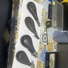 hawksley black powder flask Antique Shot /powder Flask Job Lot  GjW Hawksley etc