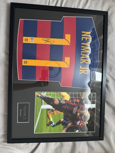 Signed and framed - neymar, shirt