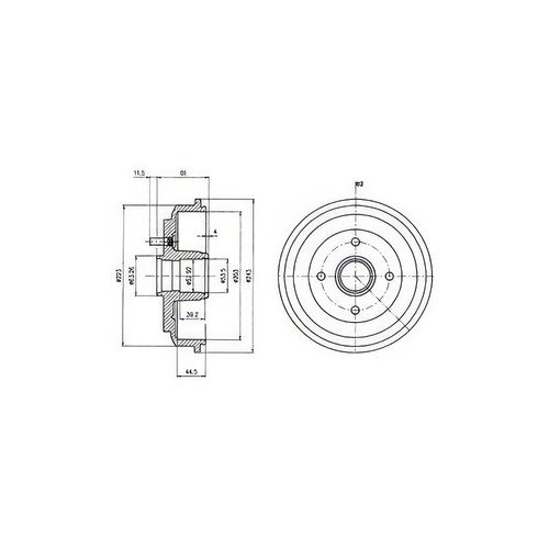 Delphi bf487 brake - bf487, drum
