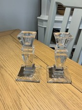 Pair Of Beautiful Vintage Galway Crystal Candlestick Holders