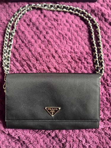 Prada nylon purse with added - nylon,