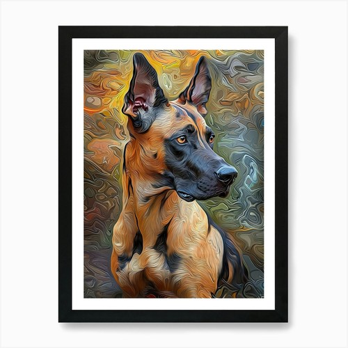 Belgian shepherd art print - shepherd,