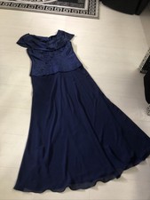 Patra Vintage Navy Beaded Cocktail Evening Dress Sz 8 Party Night Out 