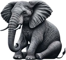 Colour Cute Elephant Wall Art Bedroom Laptop Decor Vinyl Sticker Decal 6 Sizes