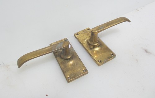 Vintage brass lever door - brass,