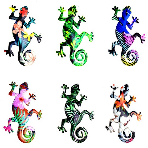 Metal gecko wall - wall, decor