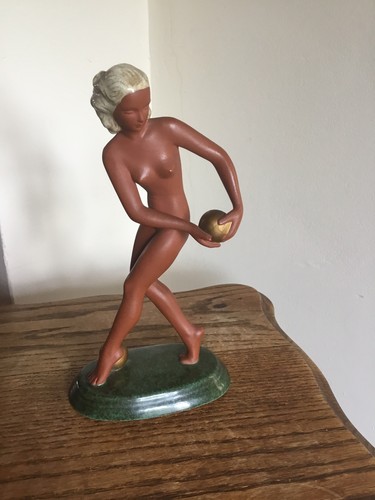 Goldscheider art deco female - art,