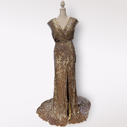 Mac duggal gold sequin - mac,